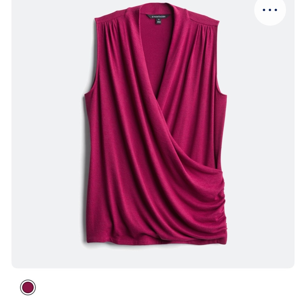 Magenta Draped Sleeveless Top